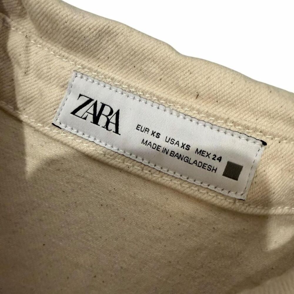 Zara cream linen playsuit romper - Picture 7 of 8